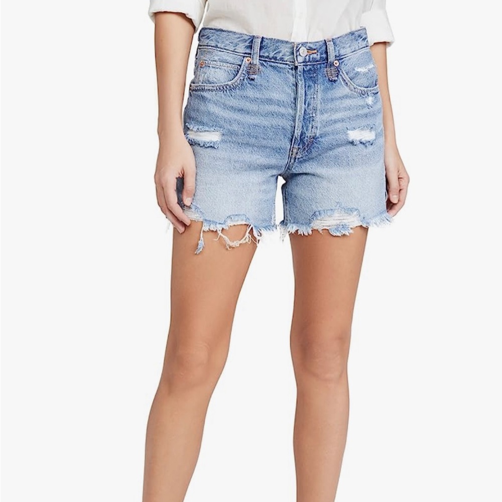 Free People Makai Cut Off Denim Shorts Size 25